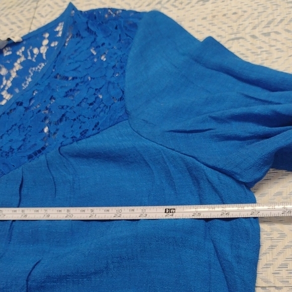 Zac & Rachel Royal Blue Lace Blouse - Picture 9 of 13